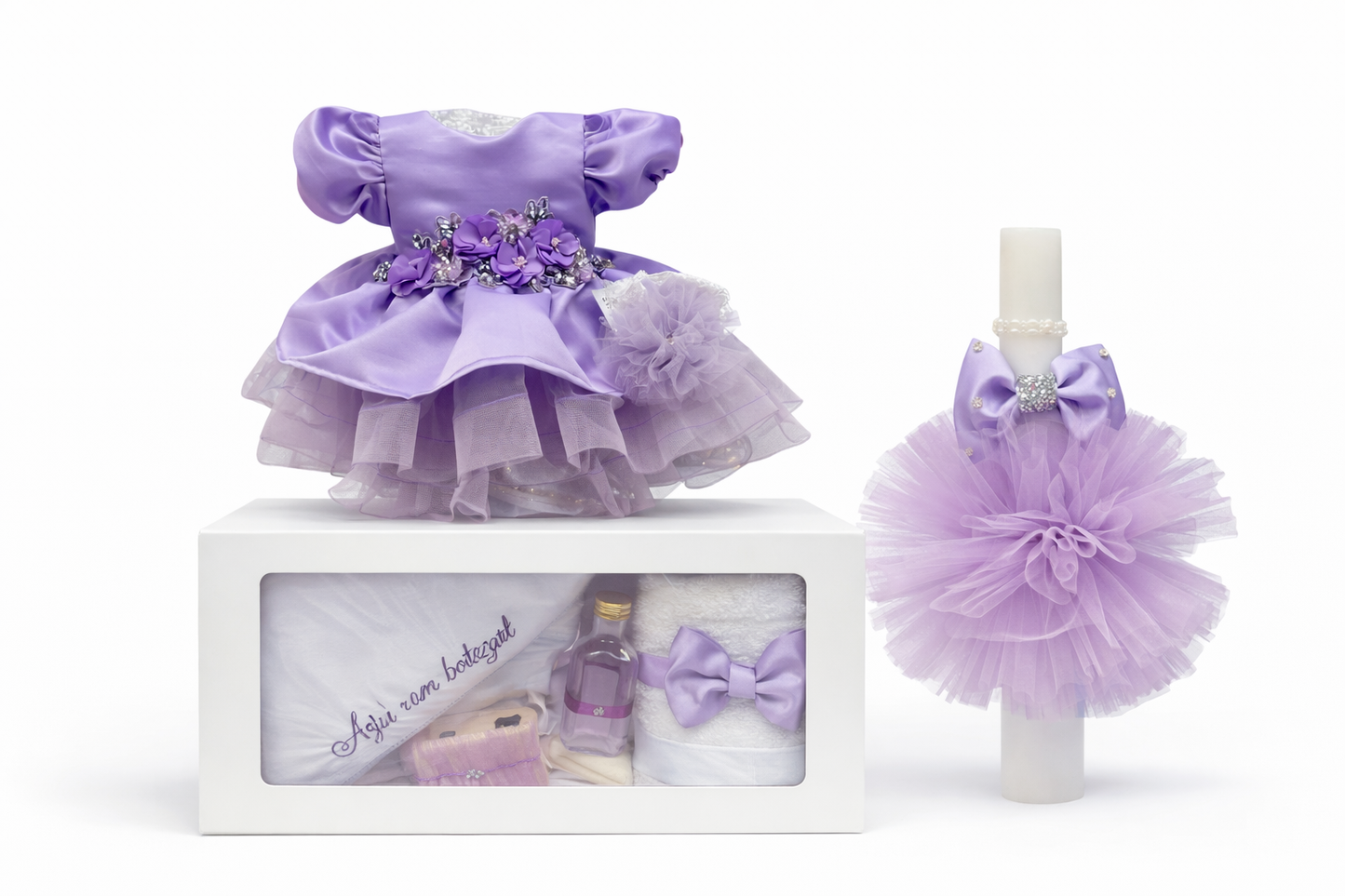 Set botez fetita violet