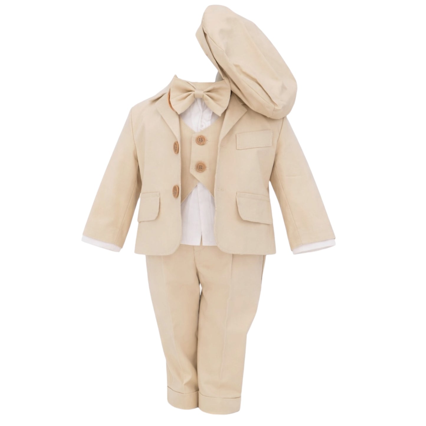 Costum crem cu vesta