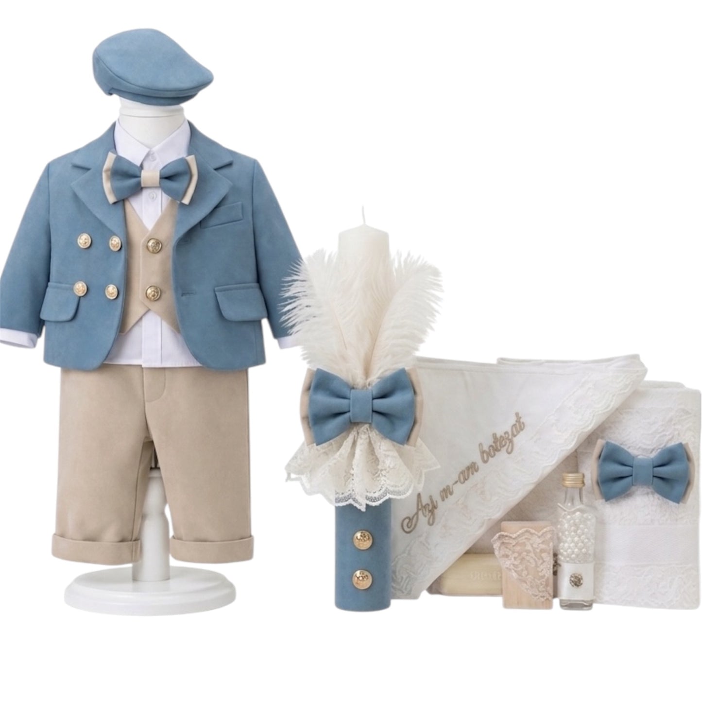 Set botez baietel turcoaz