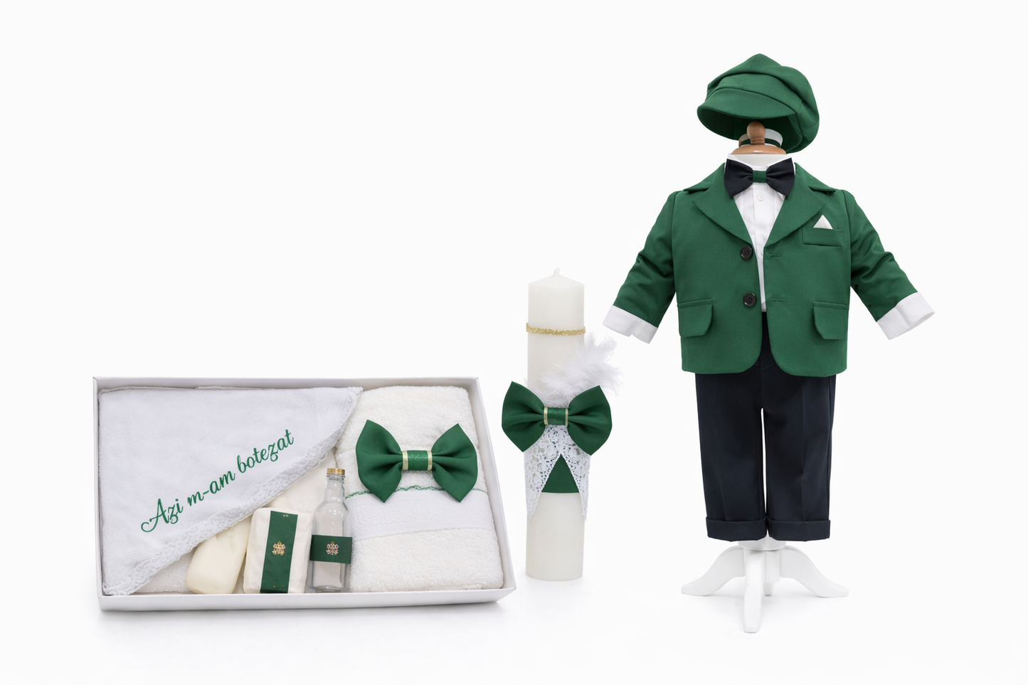 Set botez baietel verde