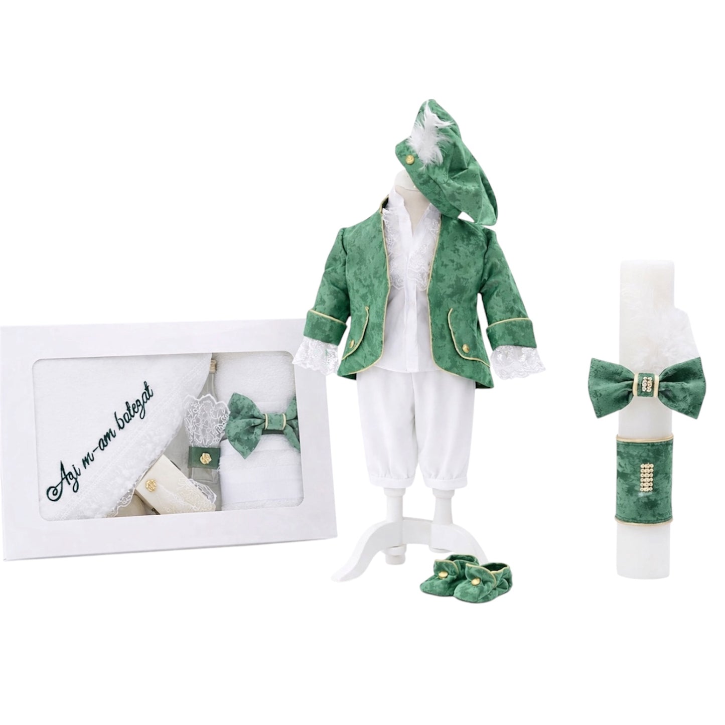 Set botez model regal verde