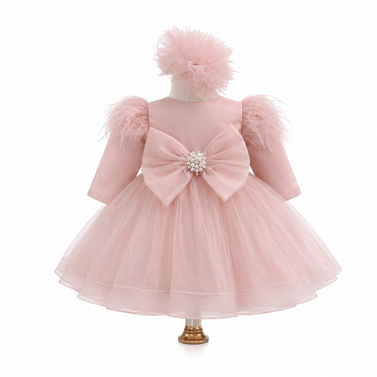 Rochie roz pudra funda