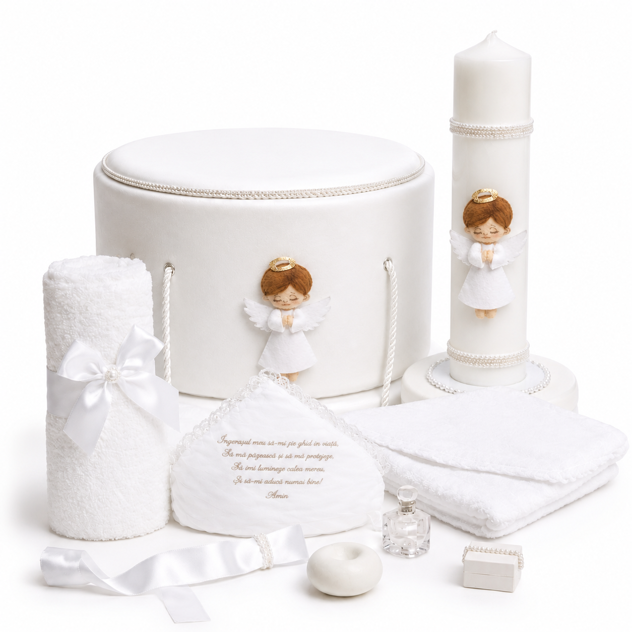 Set botez - trusou catifea ÎNGERAS