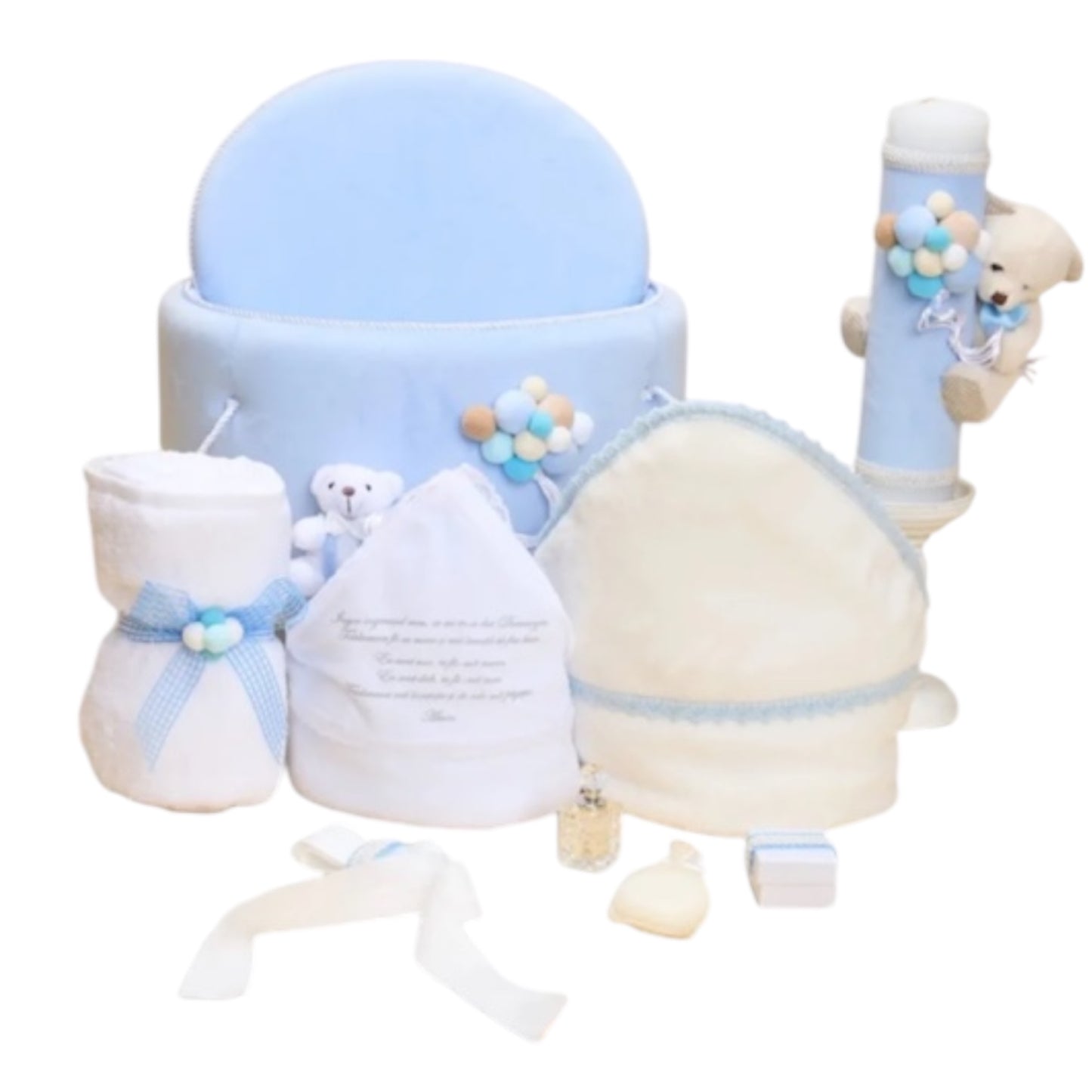 Trusou catifea ursulet baby blue