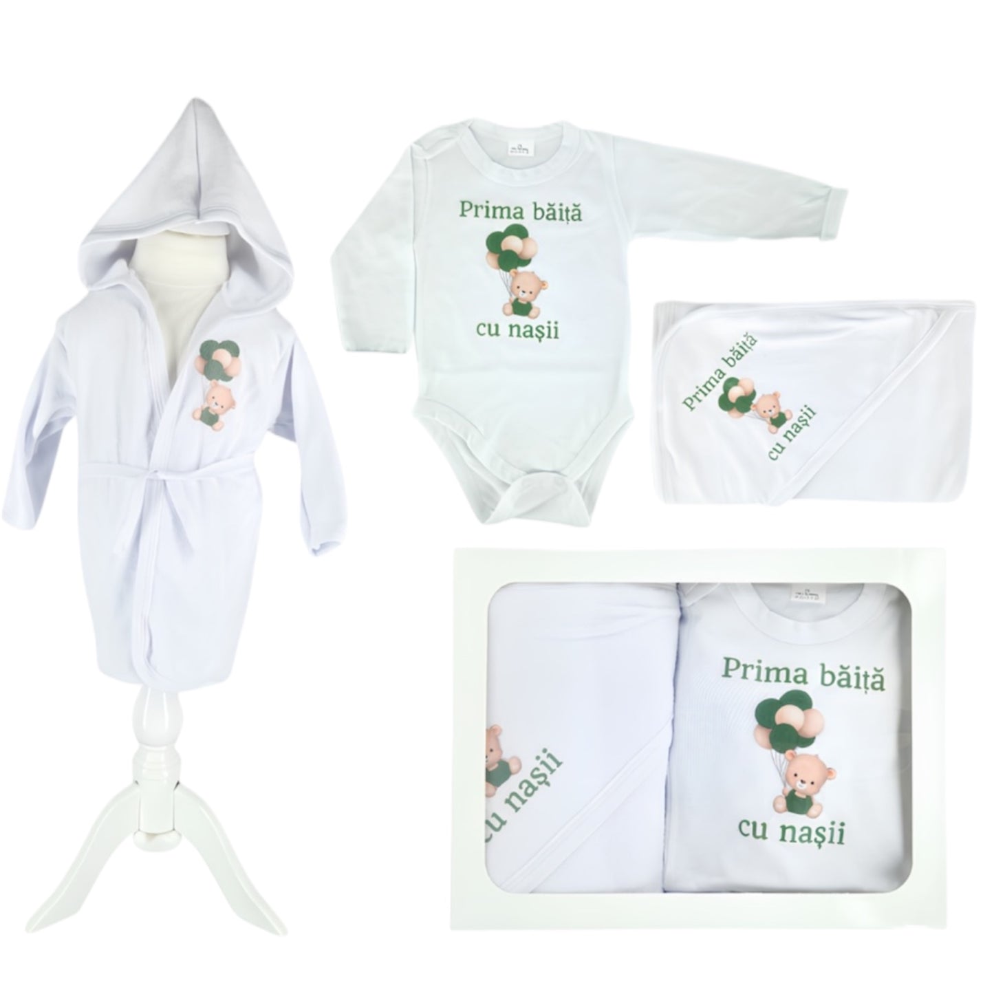 Set Prima Băiță urs cu baloane verde