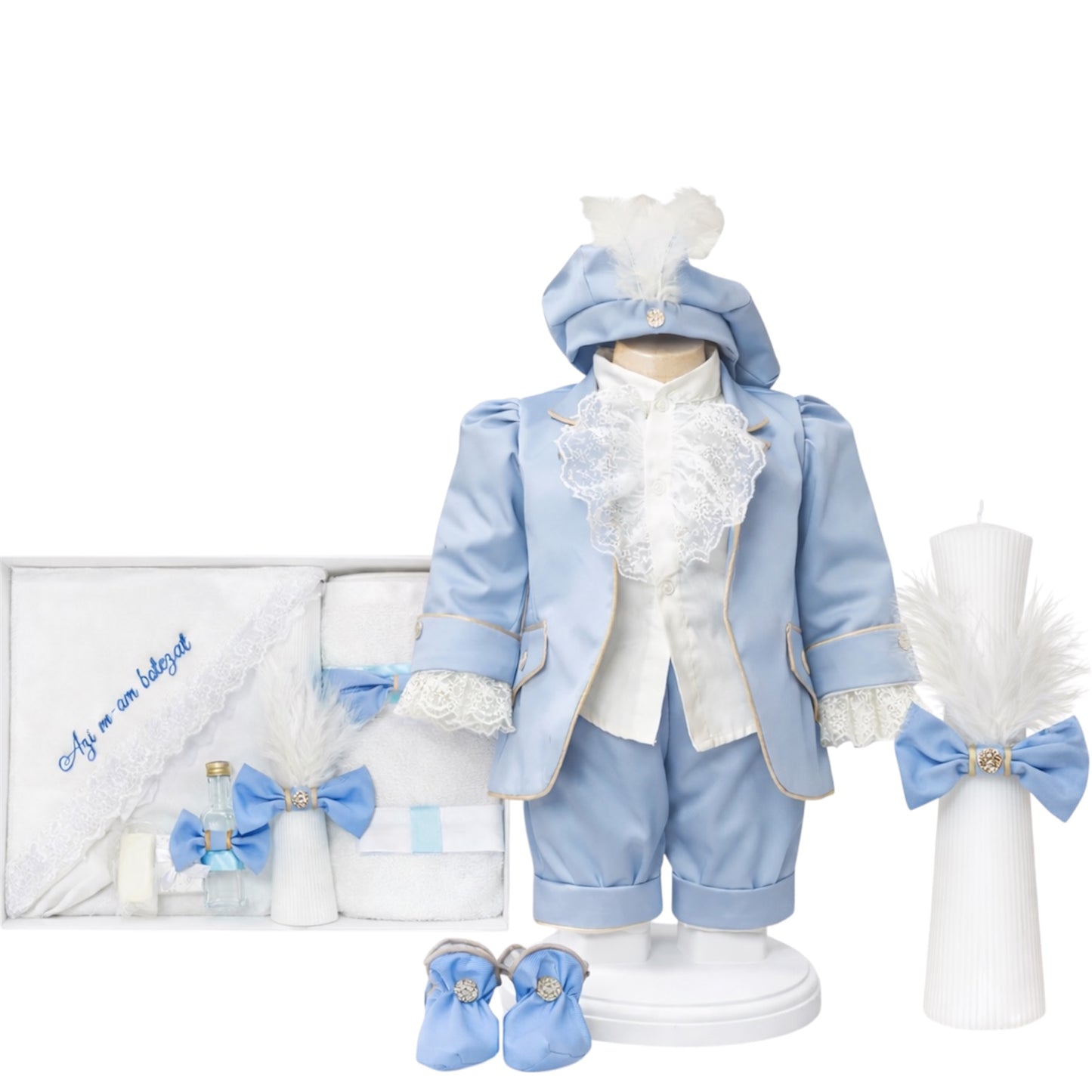 Set botez baiat albastru