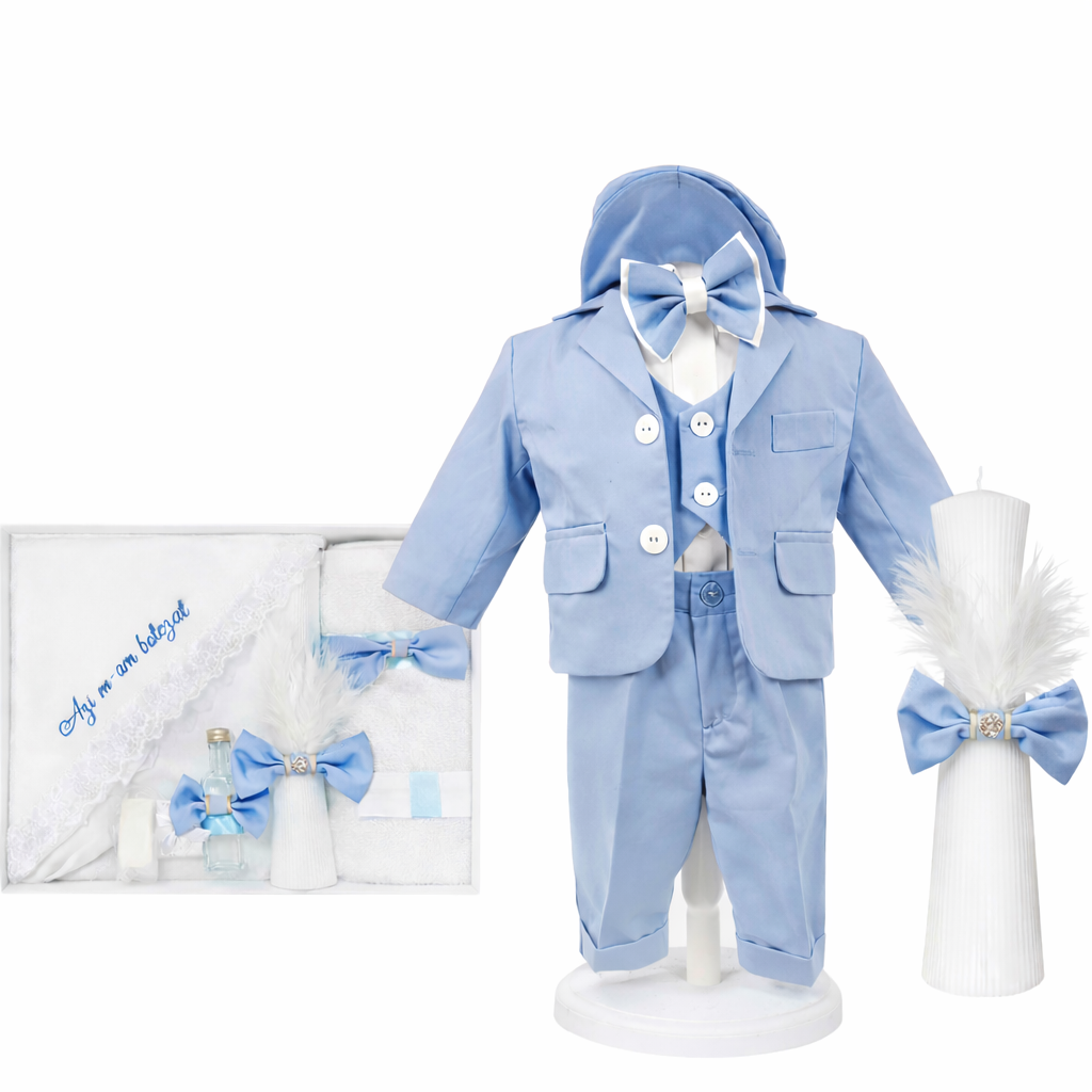 Set botez baiat albastru