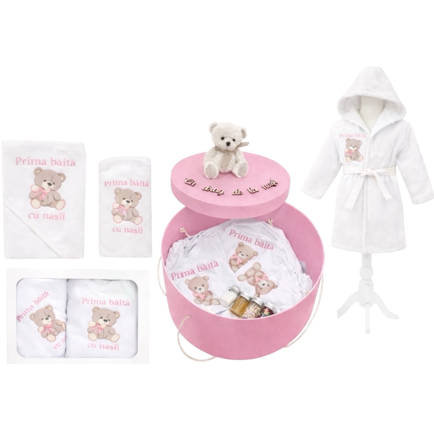 Set Prima baita fetita cu ursulet