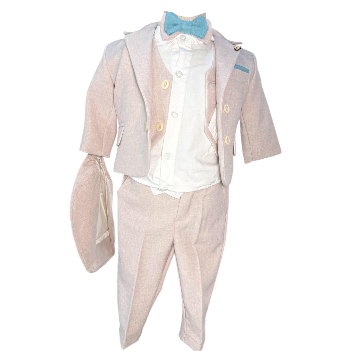 Costum cu sacou crem