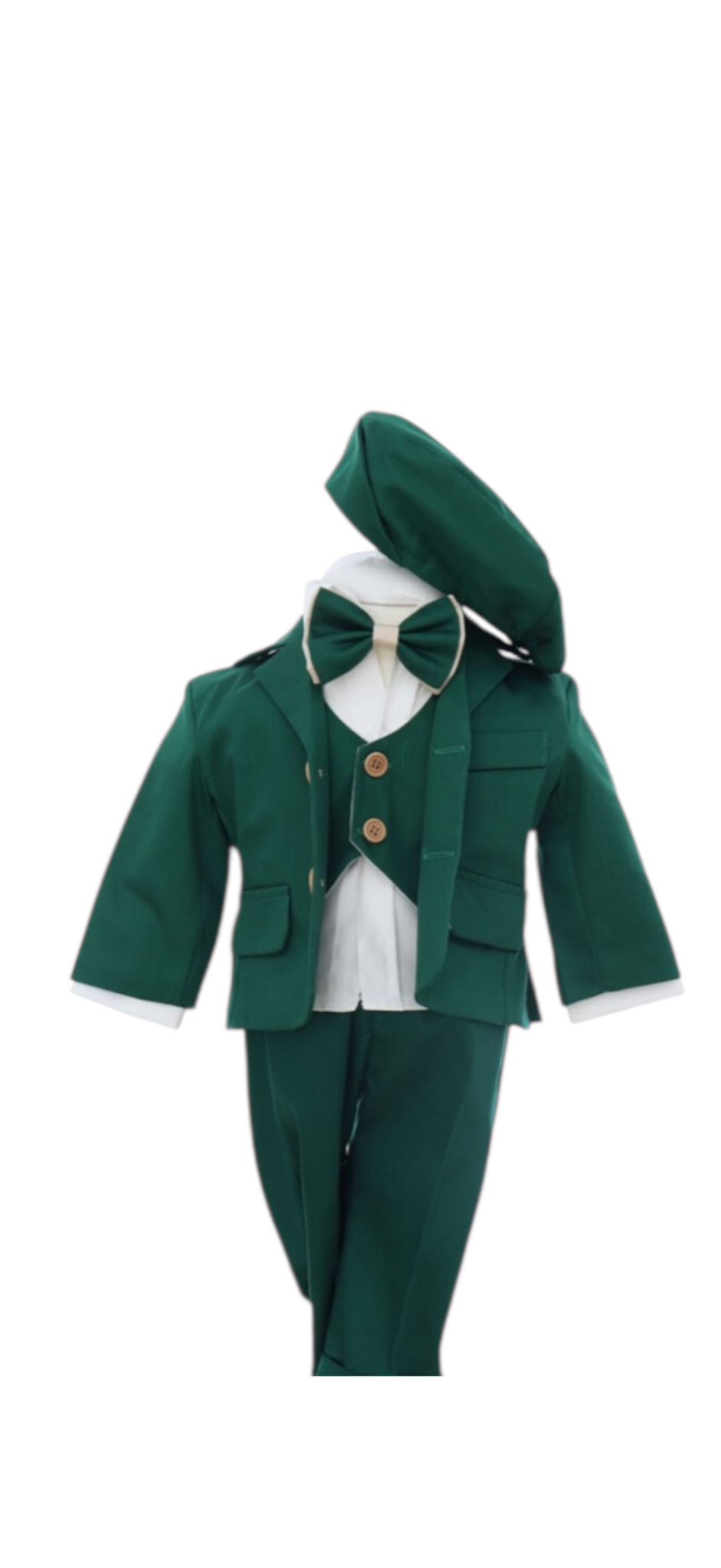 Costum verde cu vesta