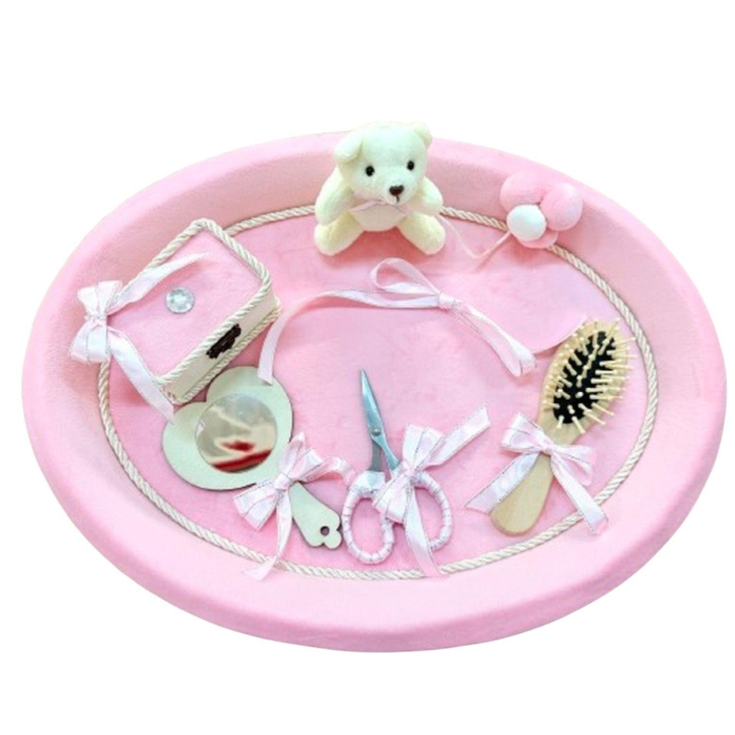 Tavita moț catifea roz deschis