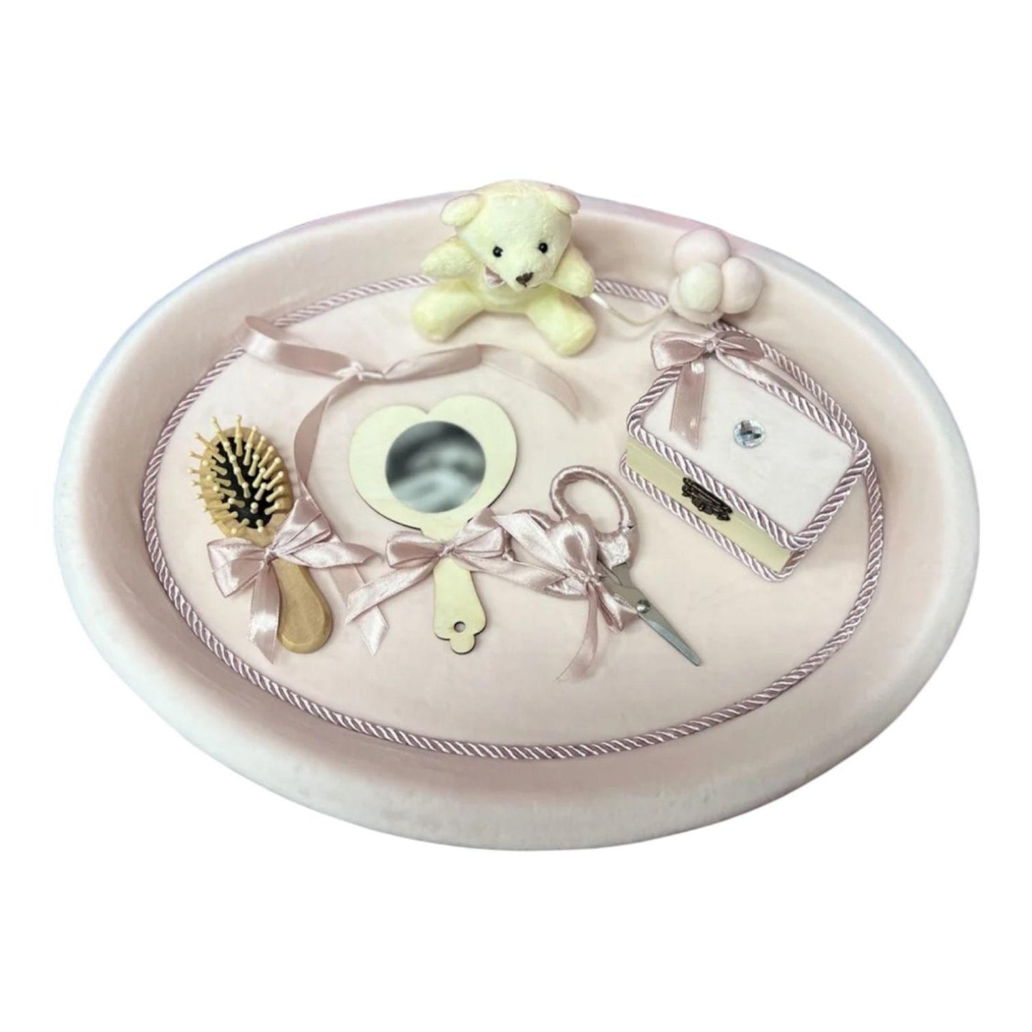 Tavita moț catifea roz pudra