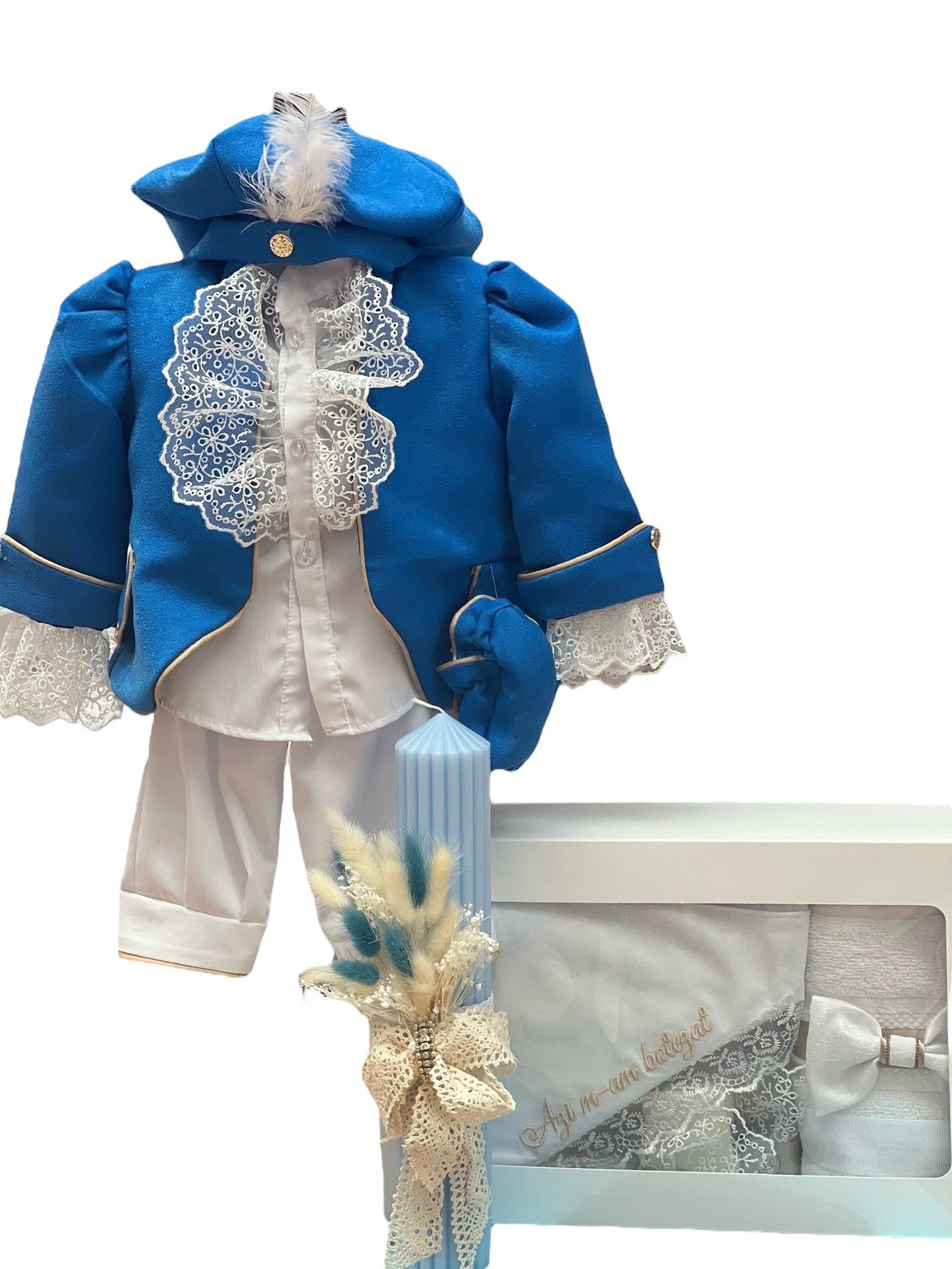 Prinț albastru cu trusou si lumanare