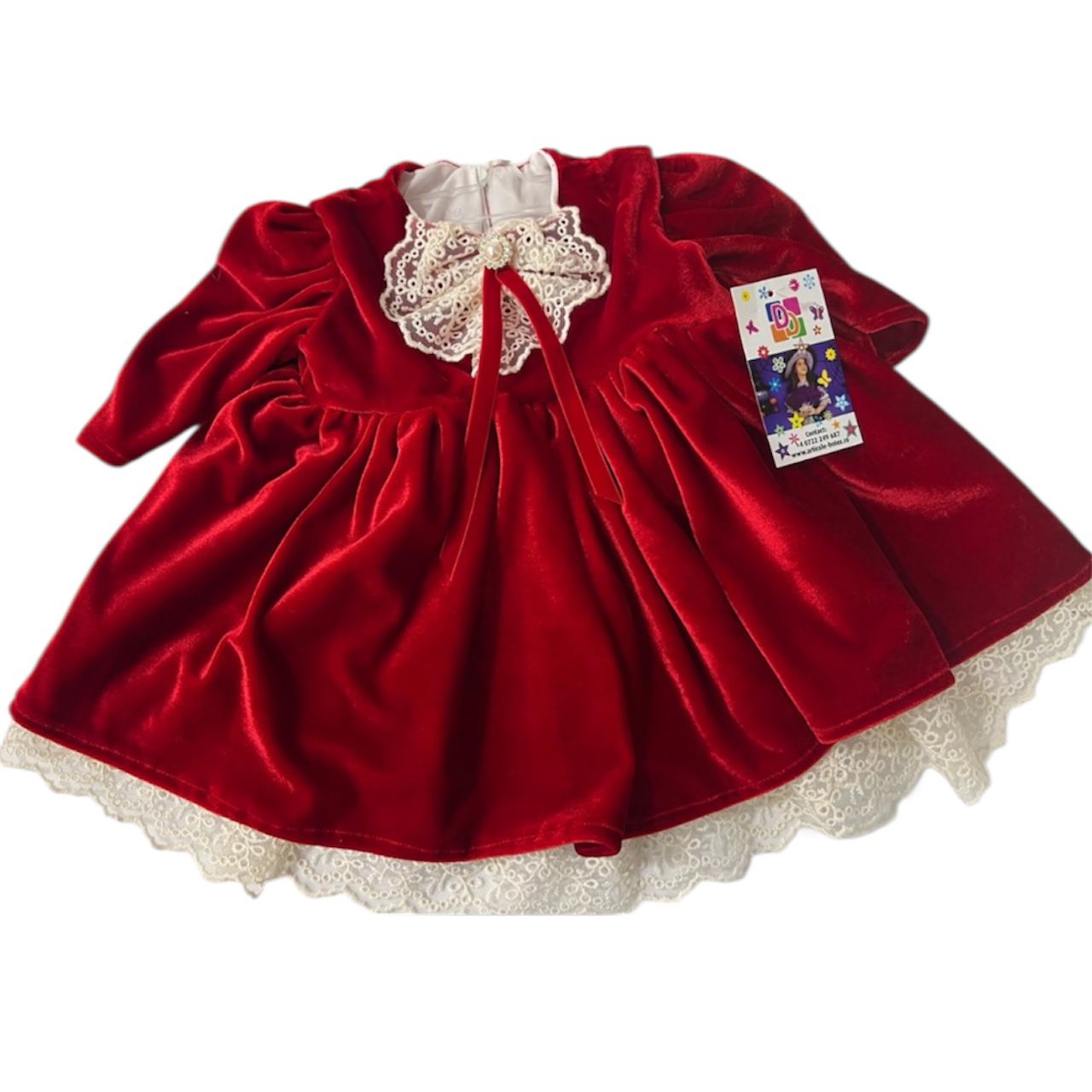 Rochita rosie din catifea