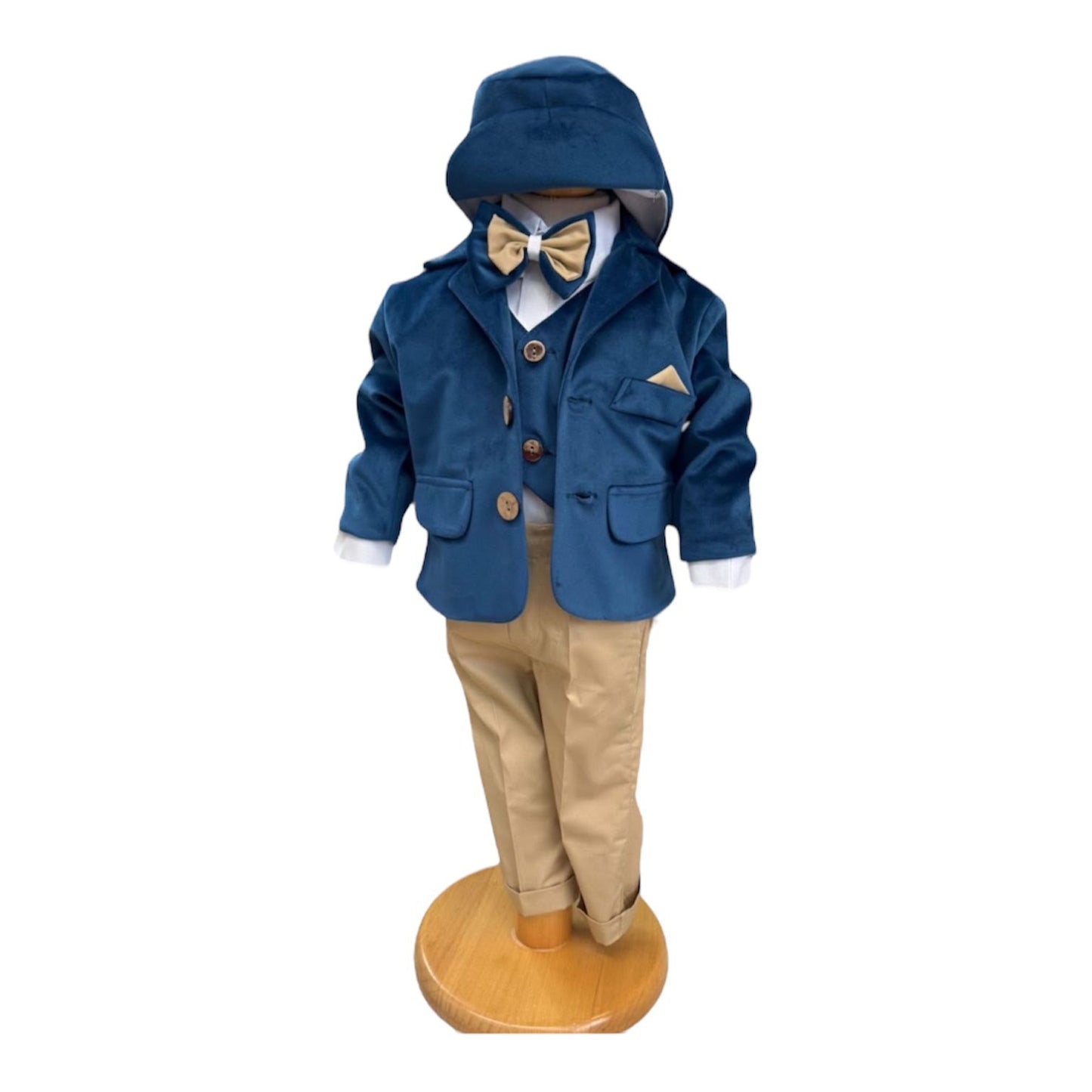 Costum bleumarin catifea