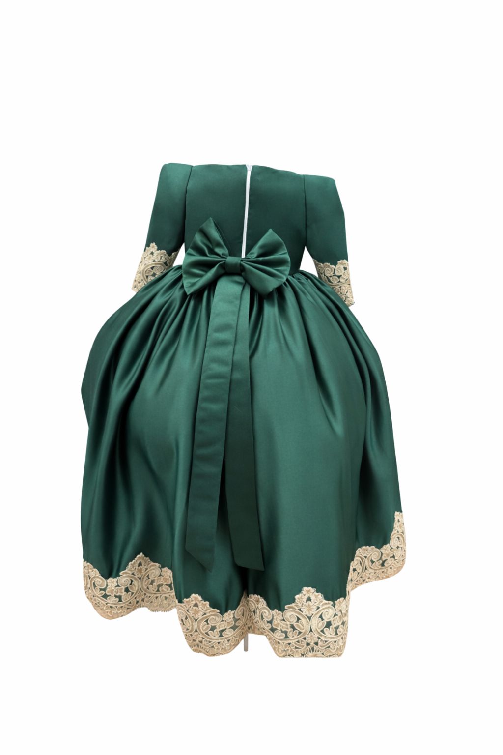 Rochie verde cu dantela