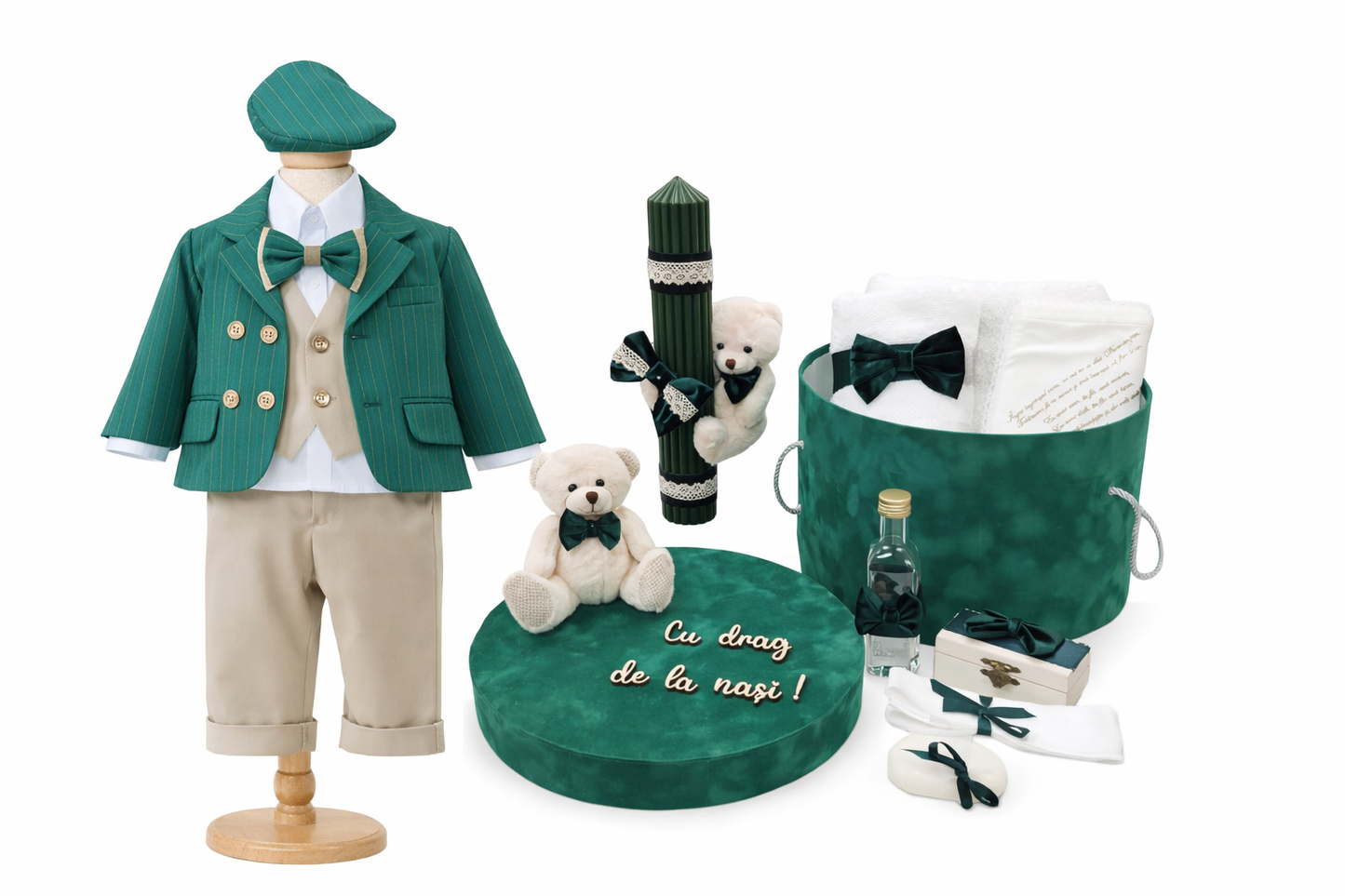 Set botez verde băiețel