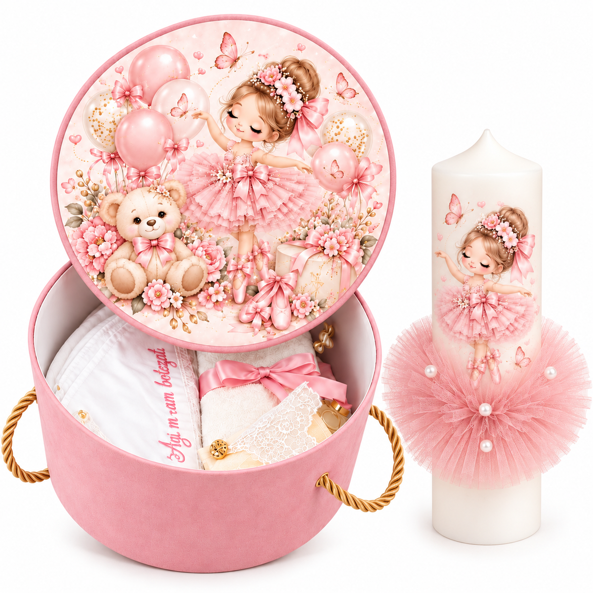 Set botez balerina -Trusou+ lumanare