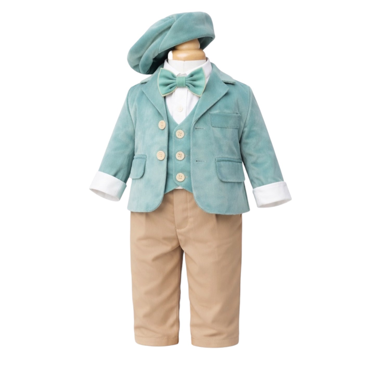 Costum fistic catifea cu vesta