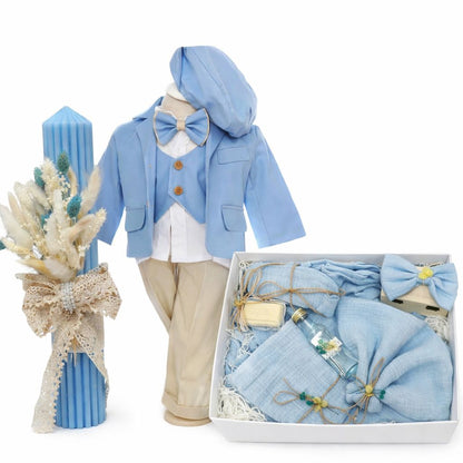 Set botez baietel muselina