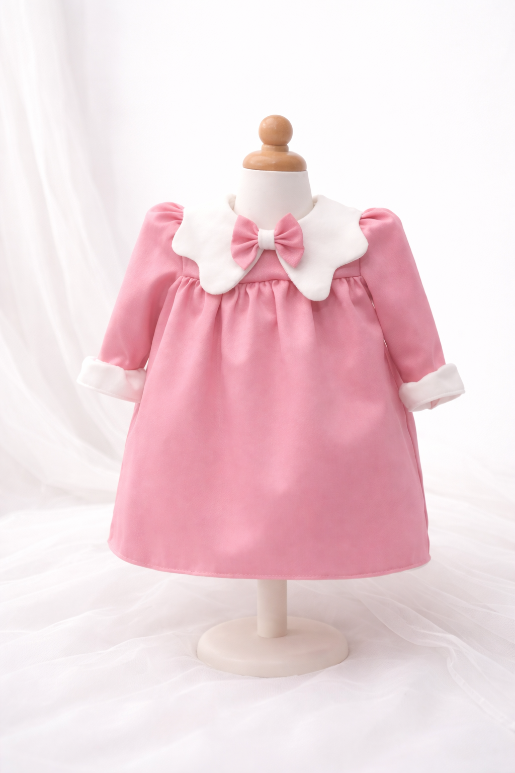 Rochie bebe roz bumbac