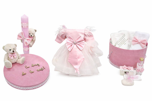 Set botez roz cu urs