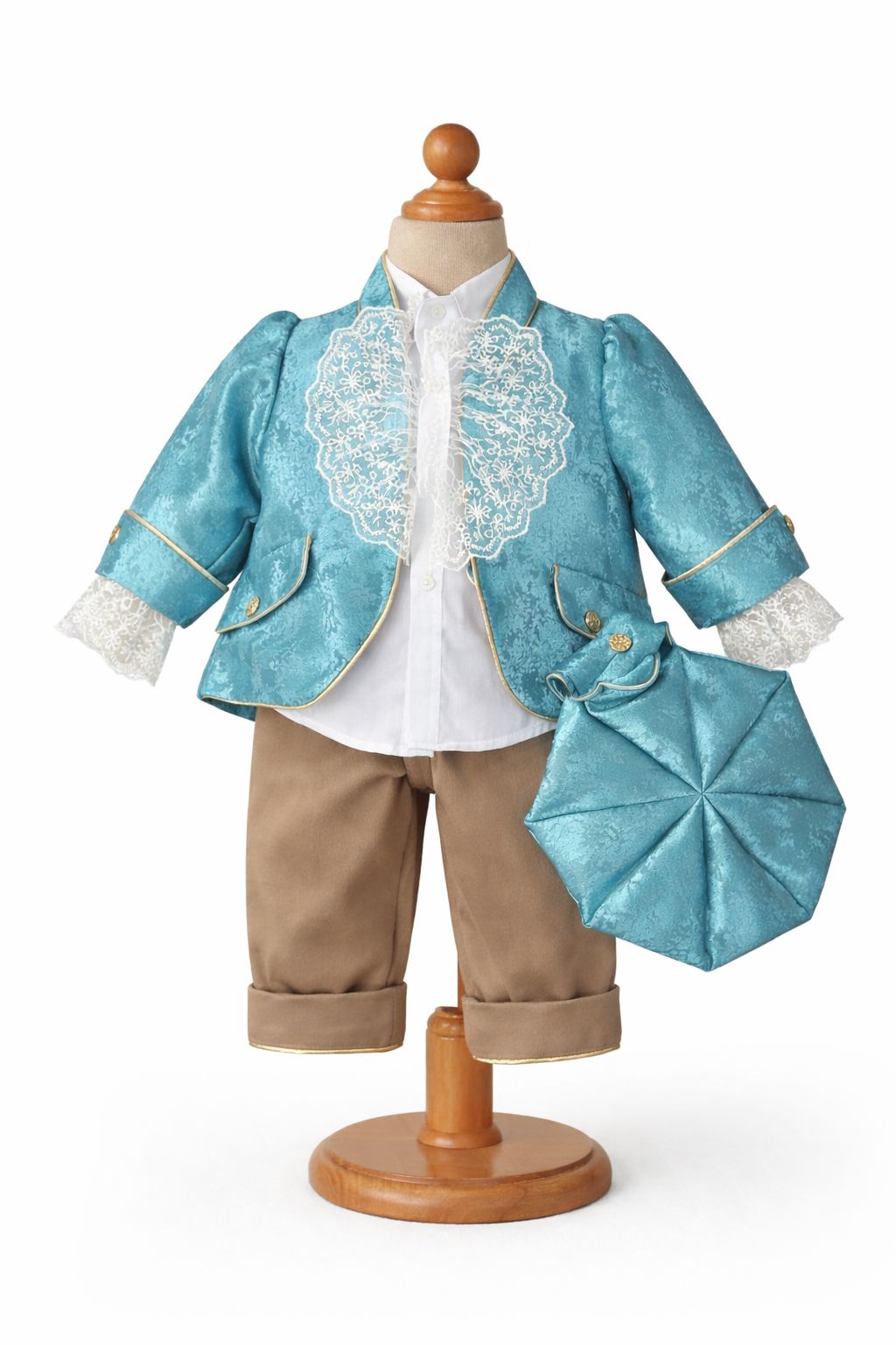 Costum Prinț Regal albastru cu crem