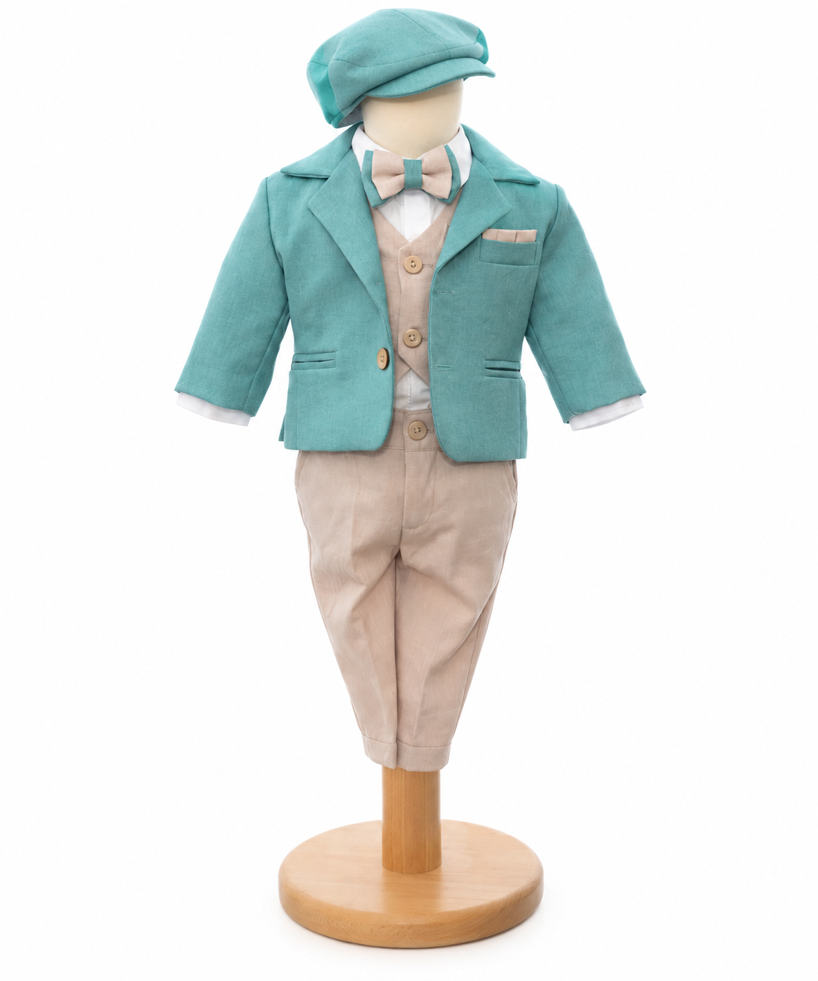 Costum botez menta cu crem