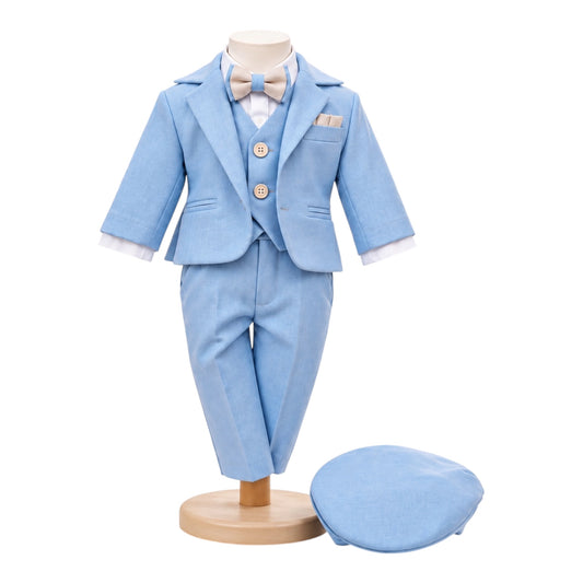 Costum botez baby blue