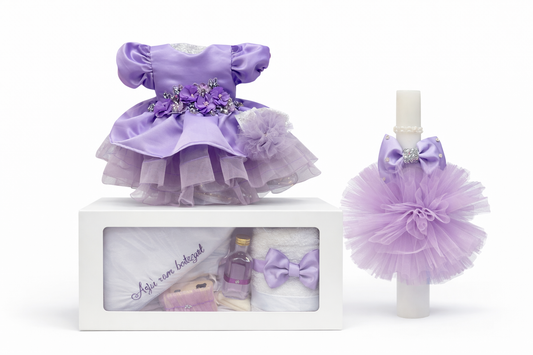 Set botez fetita violet