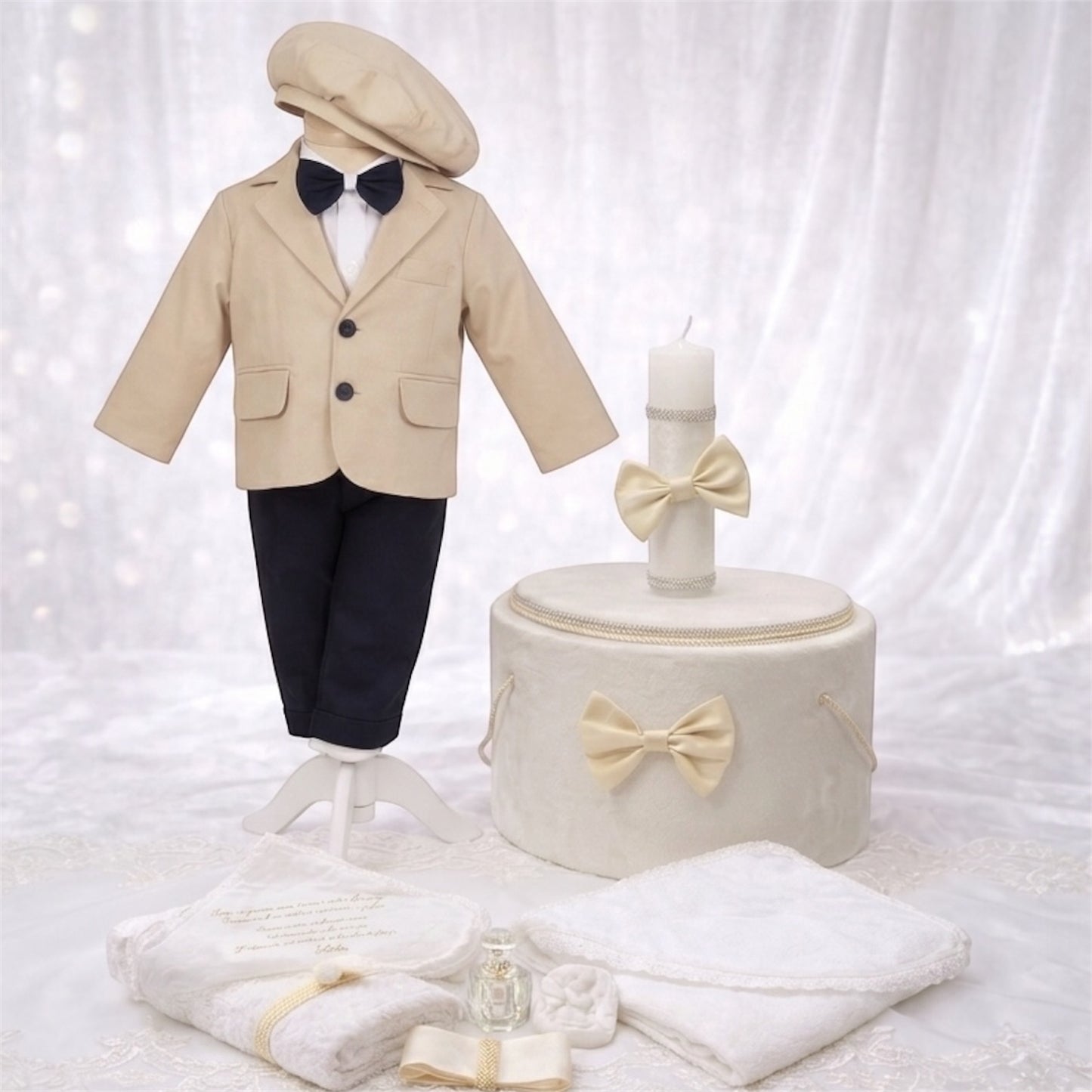 Set botez baietel crem