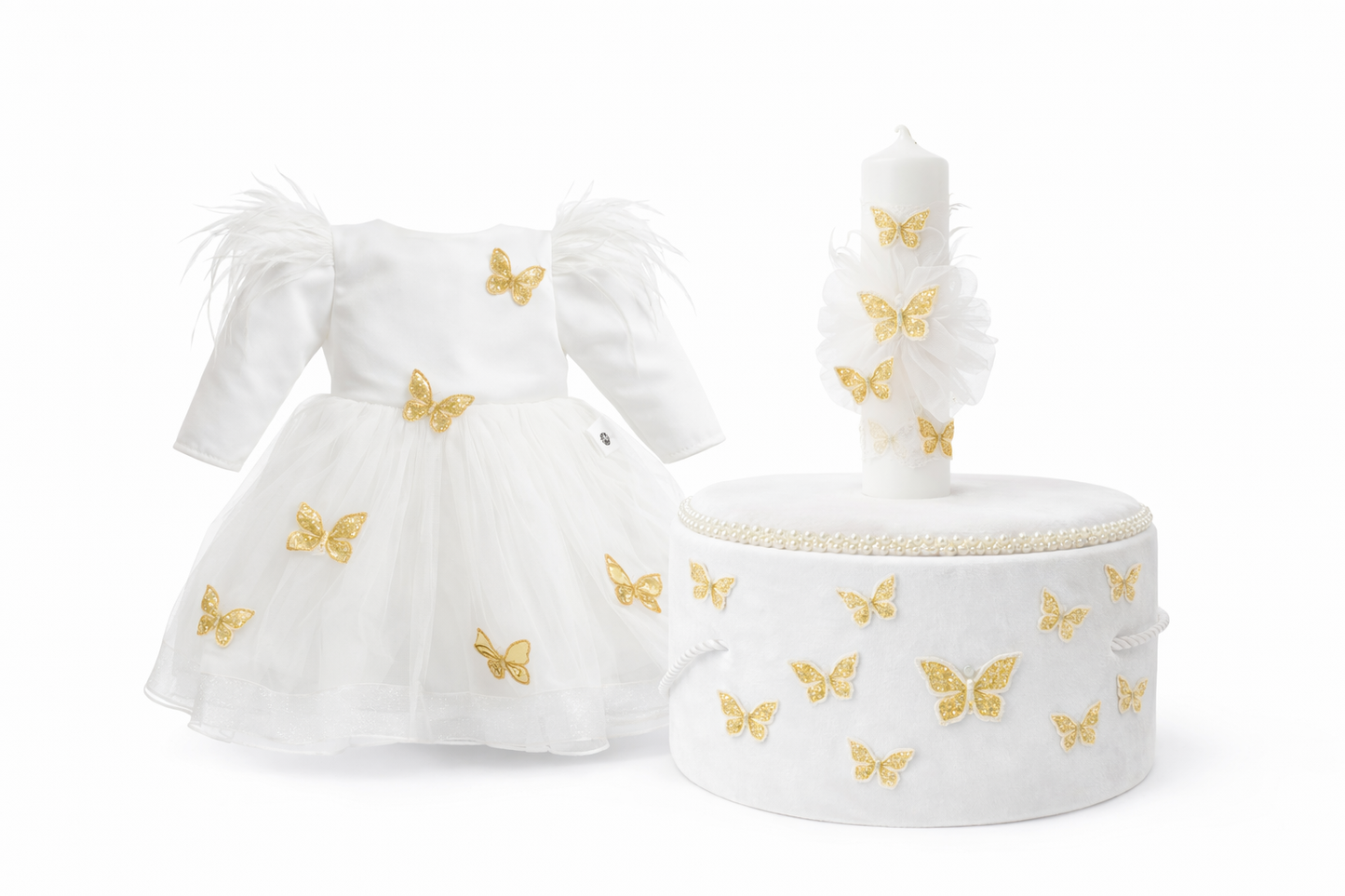 Set botez fetita cu fluturi