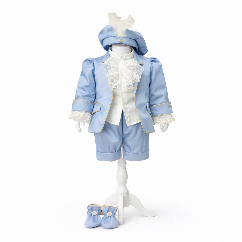 Costum model Prinț Regal baby blue