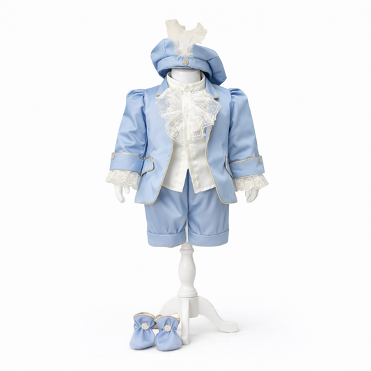 Costum model Prinț Regal baby blue