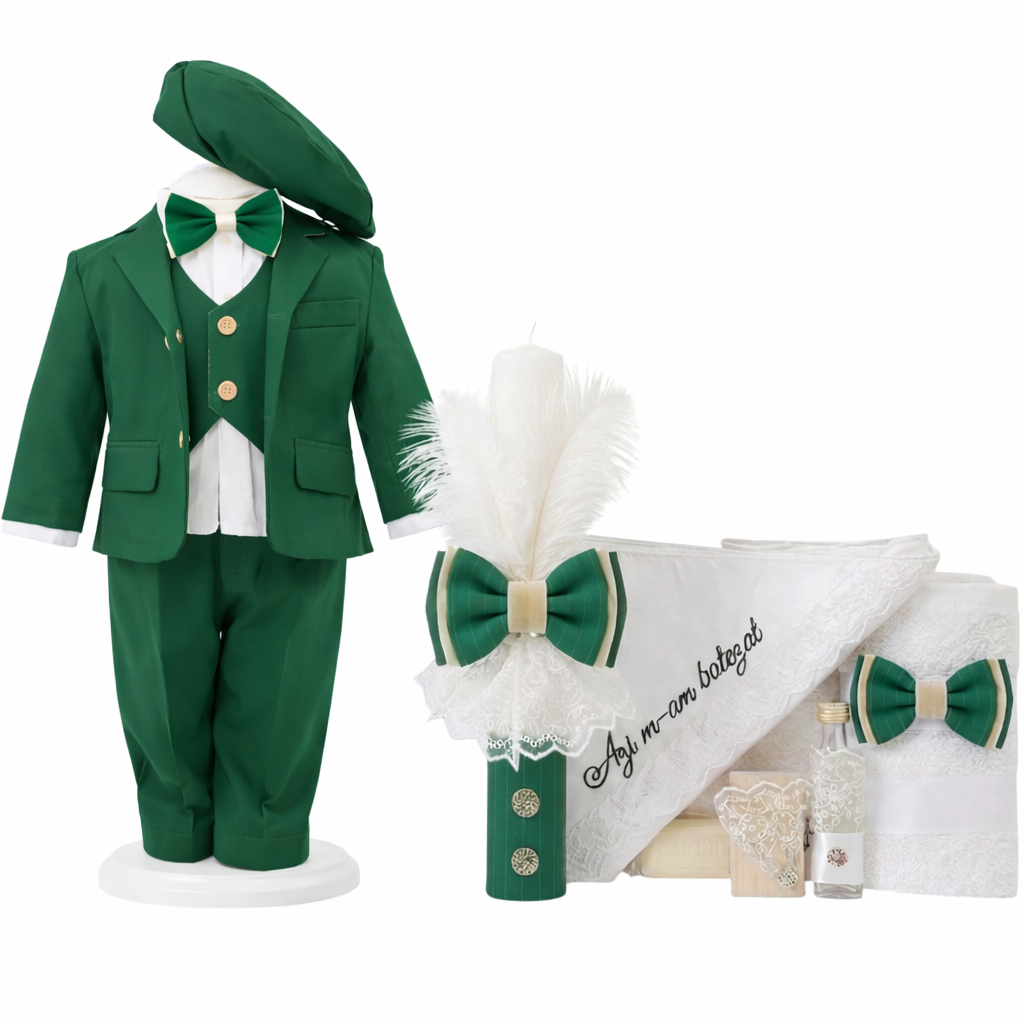 Set botez baietel verde
