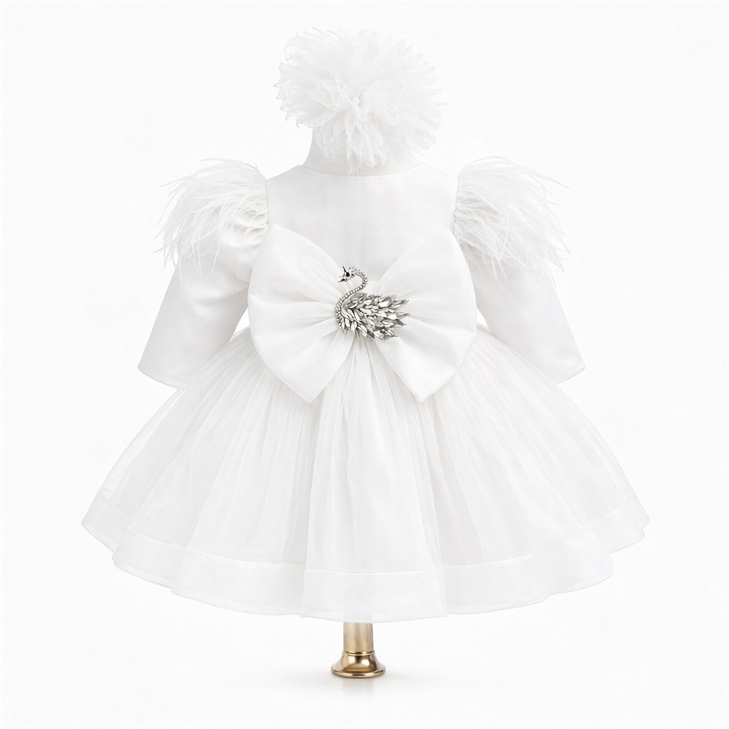 Rochie alba lebada
