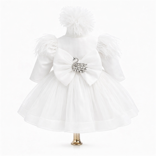 Rochie alba lebada