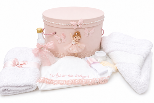 Trusou botez balerina roz pal