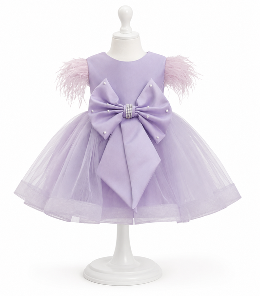 Rochie cu fundita mov