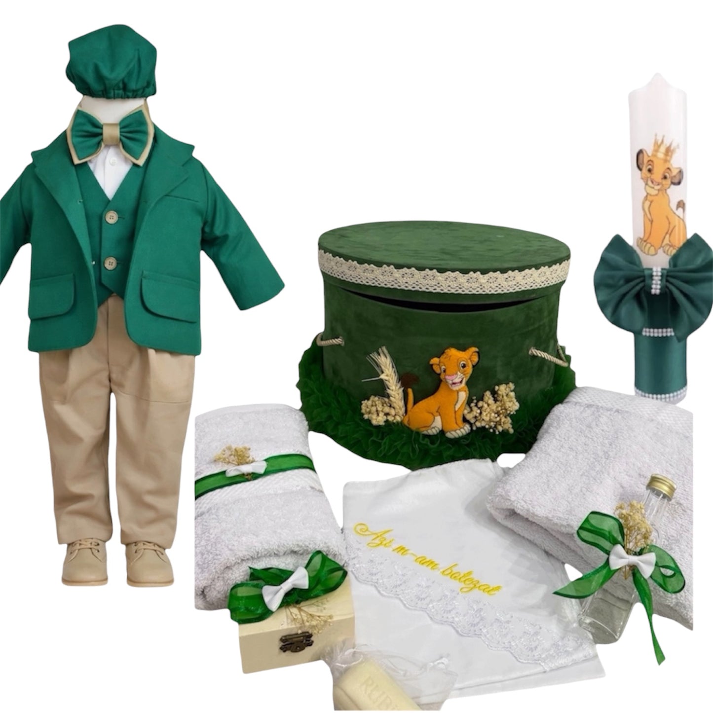 Set botez Simba verde