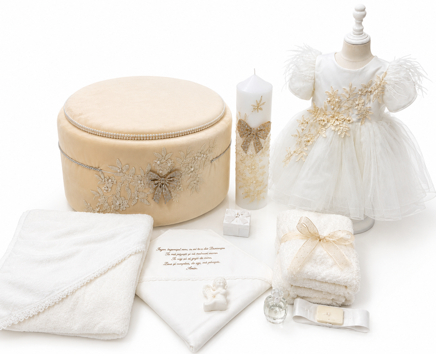 Set botez fata crem Bridgerton