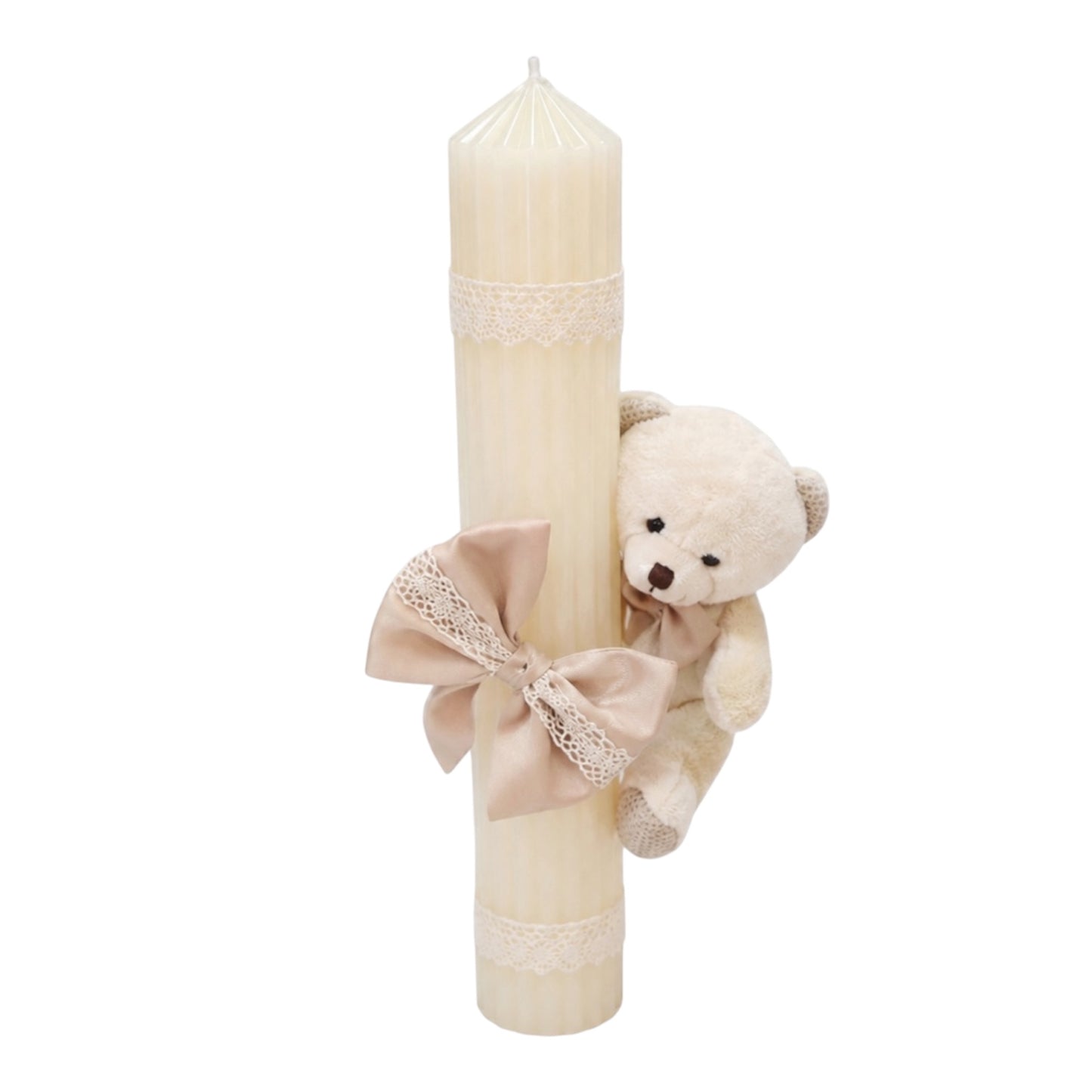 Lumanare urs botez crem