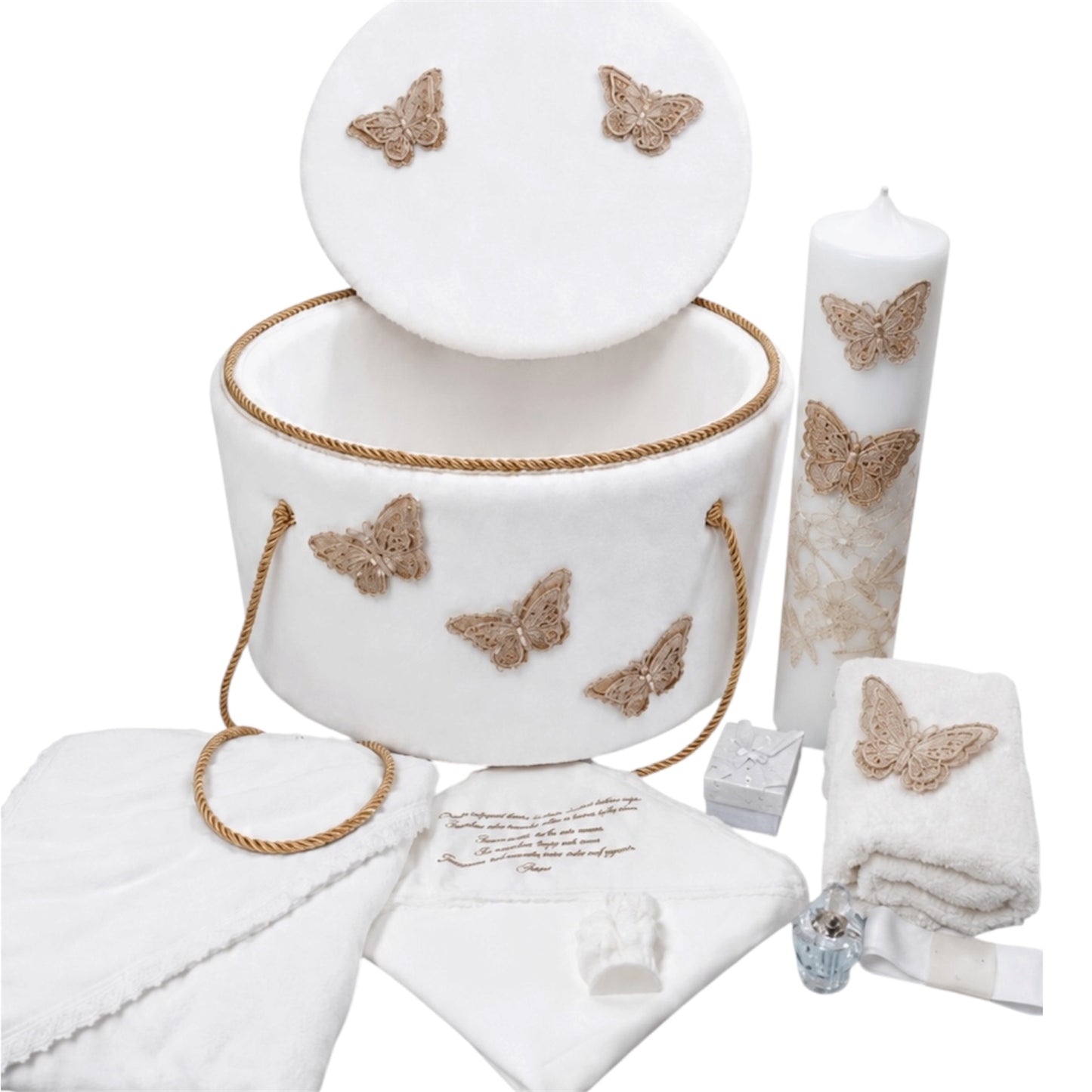 Trusou botez fluturi crem