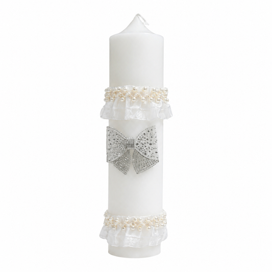 Lumanare funda cristal alba