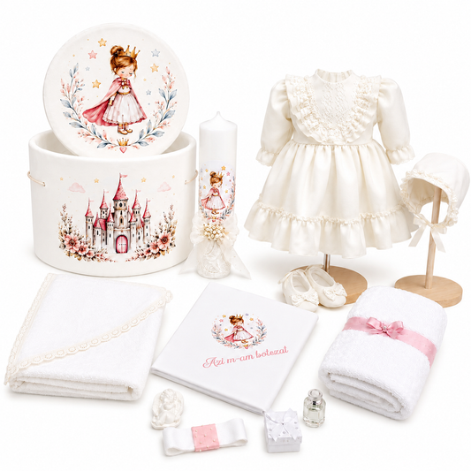 Set botez printesa ivoir trusou +lumânare+rochita