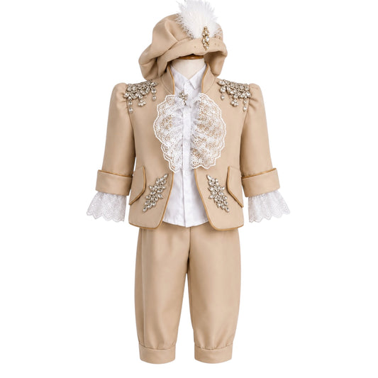 Costum  „Micul Prinț” – CREM  pietre