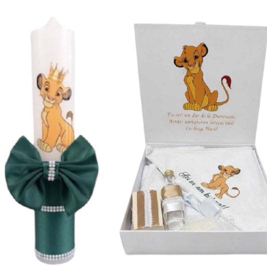 Set botez Simba - Trusou+ lumânare