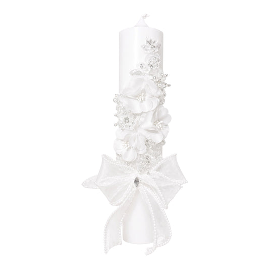 Lumânare cu floricele din cristal