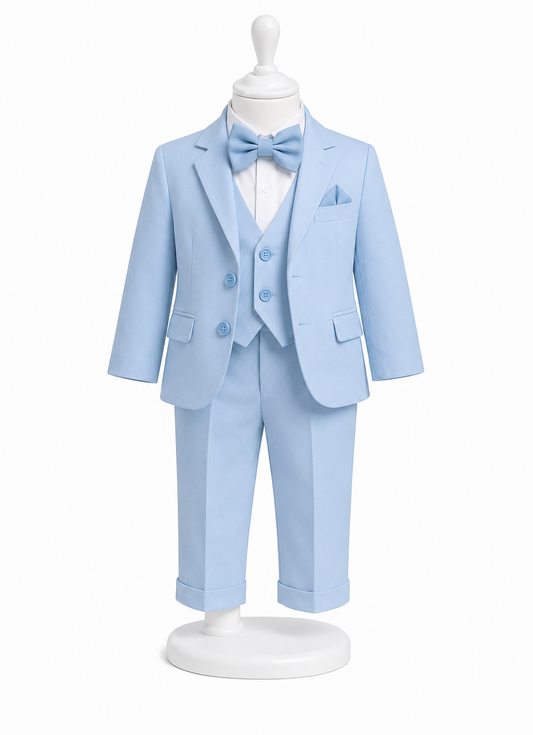 Costum botez baby blue