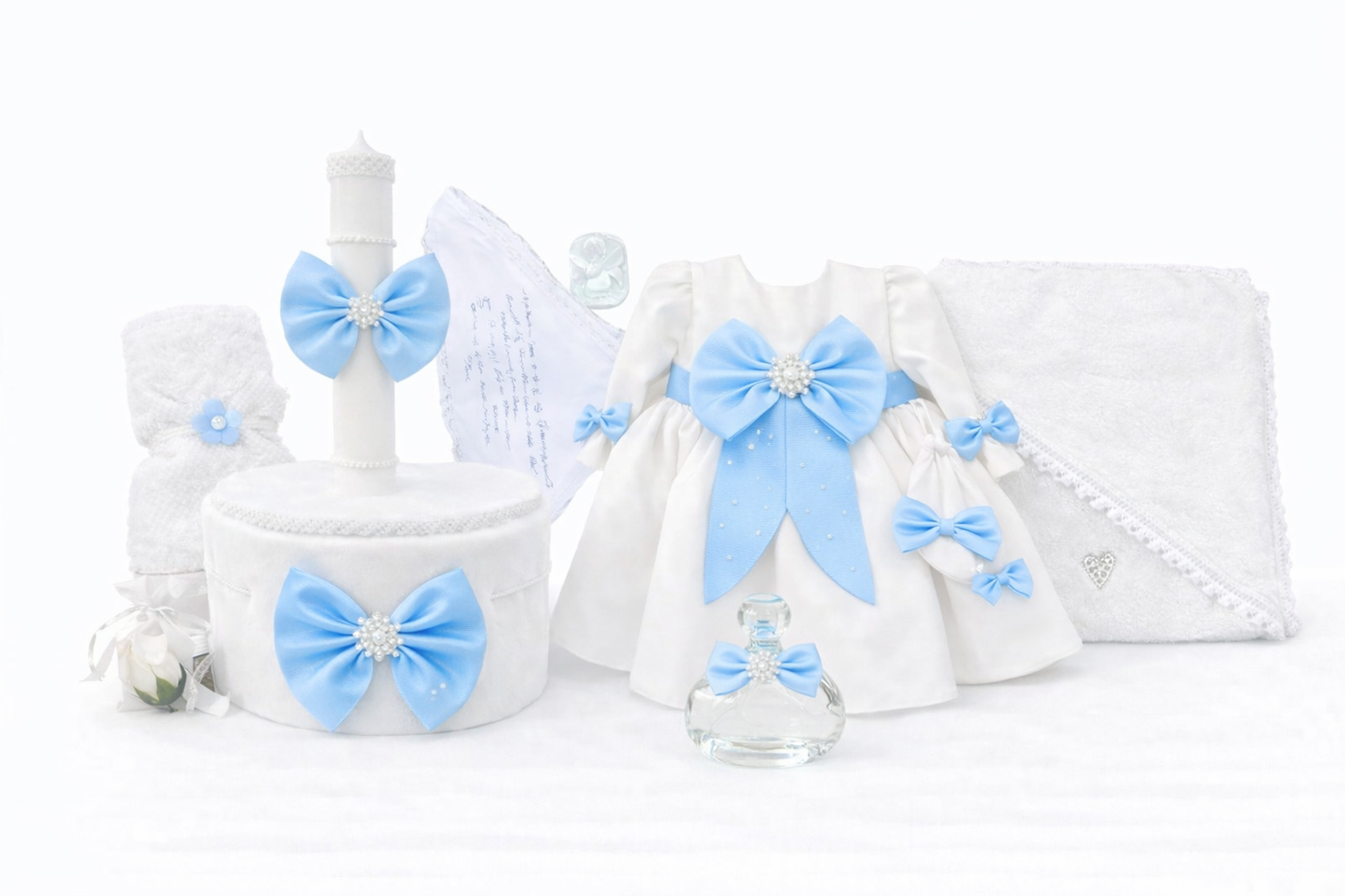 Set botez fetita baby blue